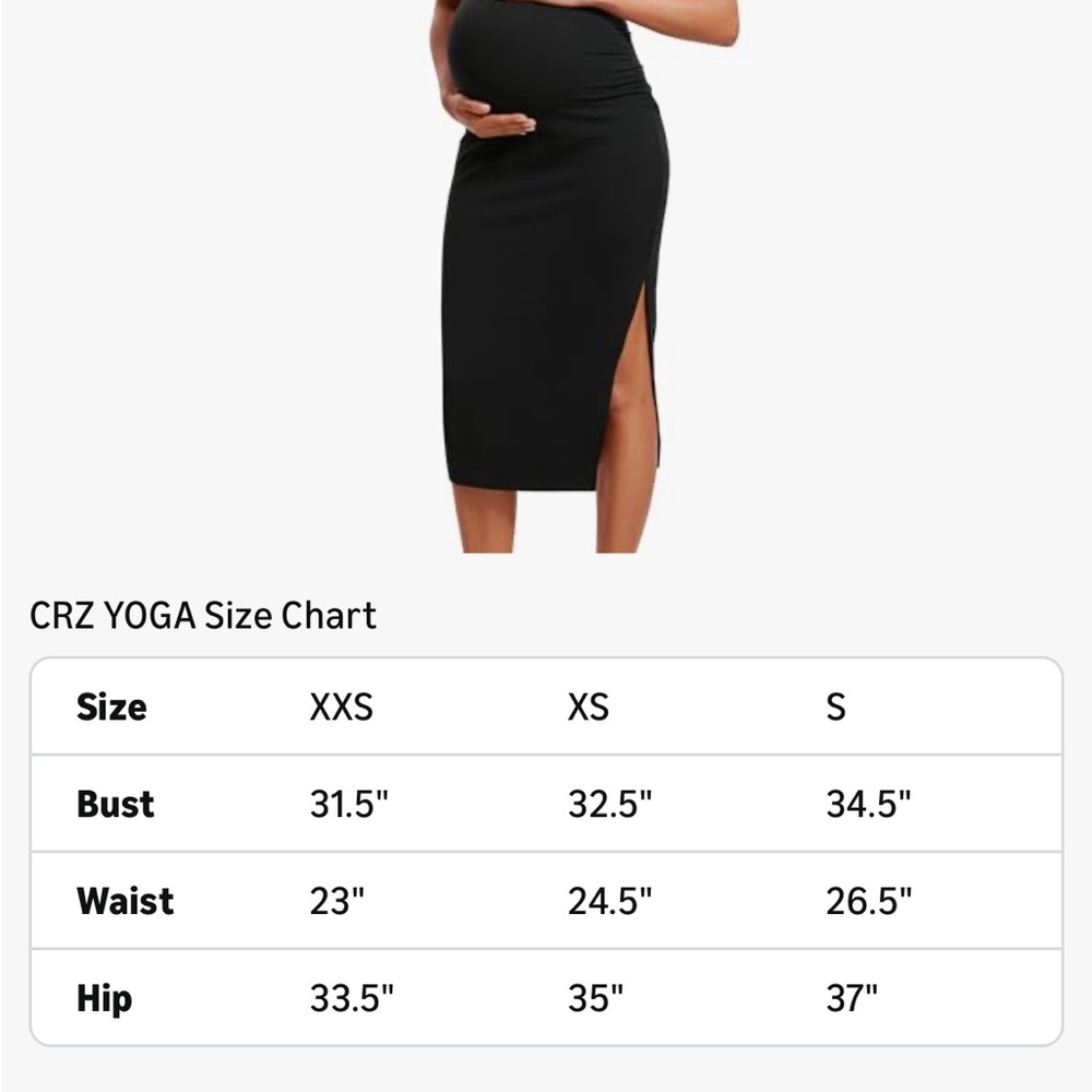 CRZ YOGA Butterluxe Maternity Square Neck Midi Dress - Split Ruched - Picture 3 of 9